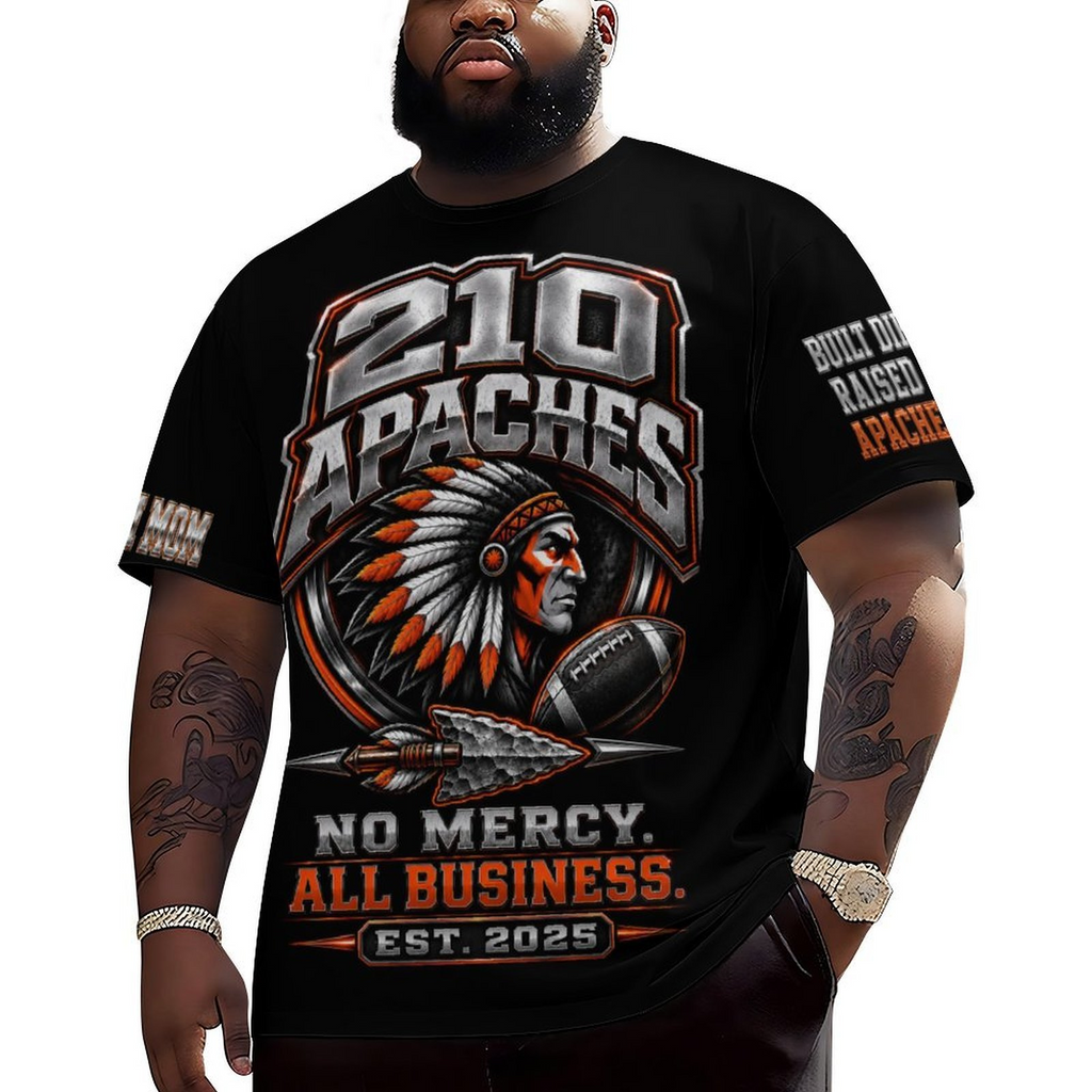 210 Apaches adult cut and sew Dri-Fit shirt front