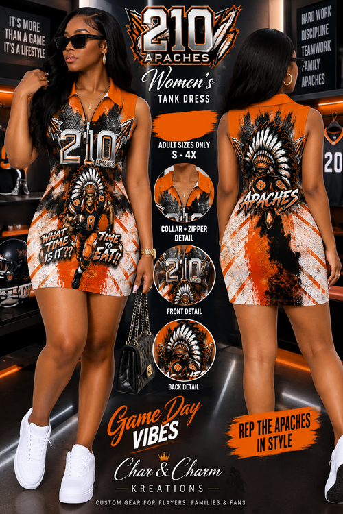 210 Apaches women's tank dress mockup