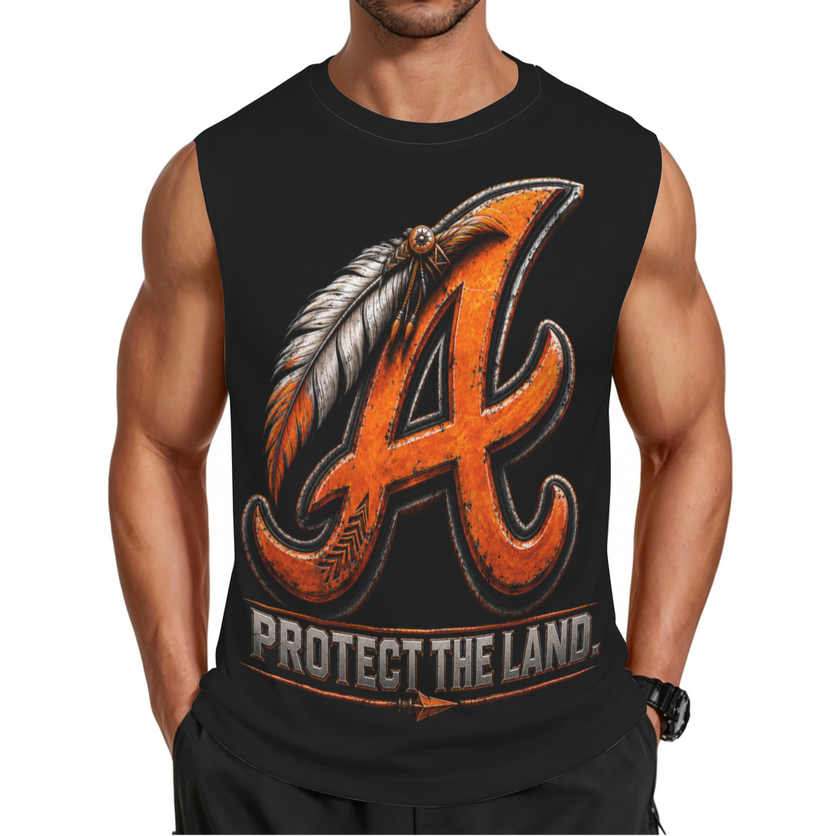 Custom sleeveless sports shirt front