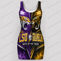 Custom LSU vs Grambling tank dress mockup by Char and Charm Kreations