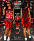 JR Rockets women's fitted knee-length tank dress
