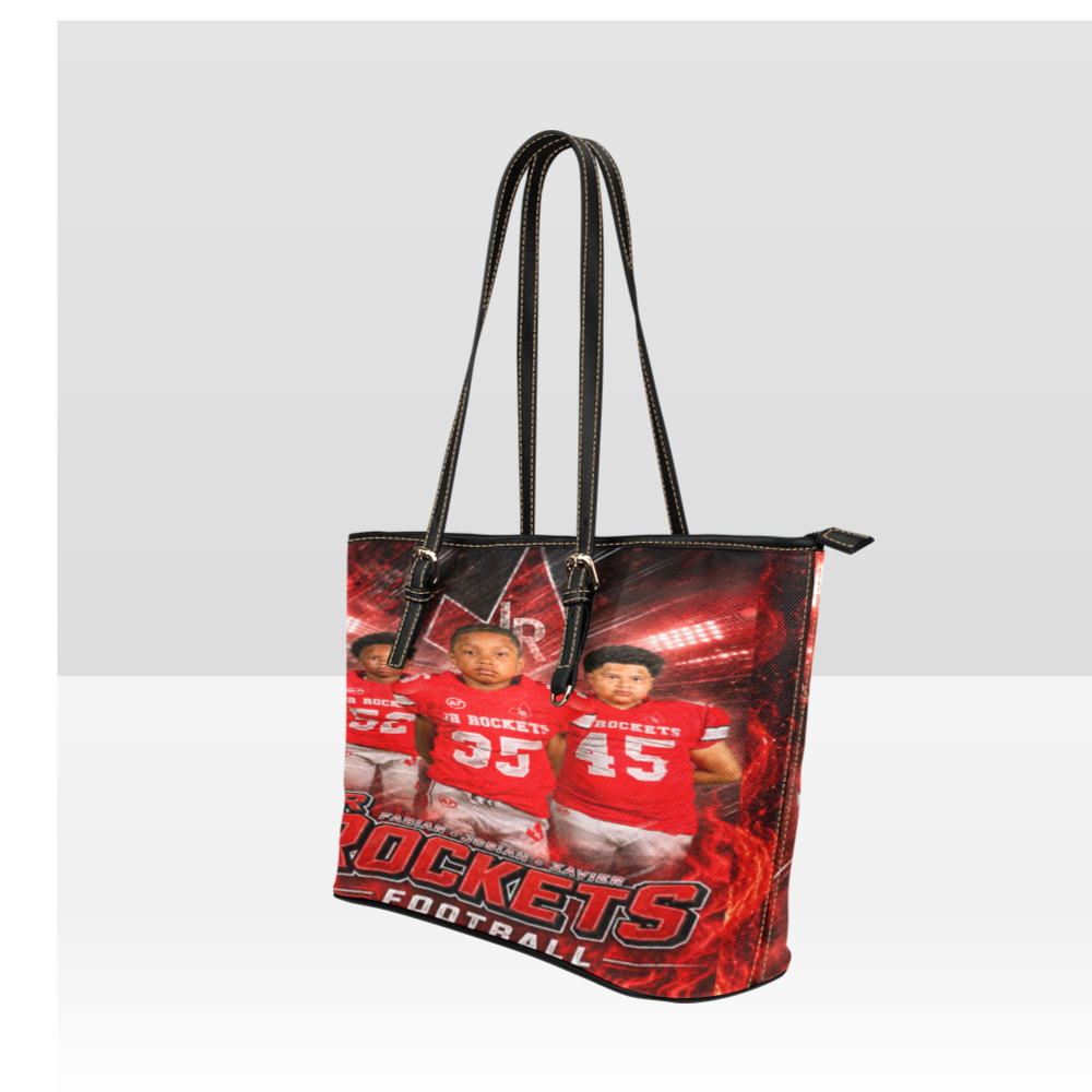 Converse Judson Jr. Rockets custom team tote bag angled view